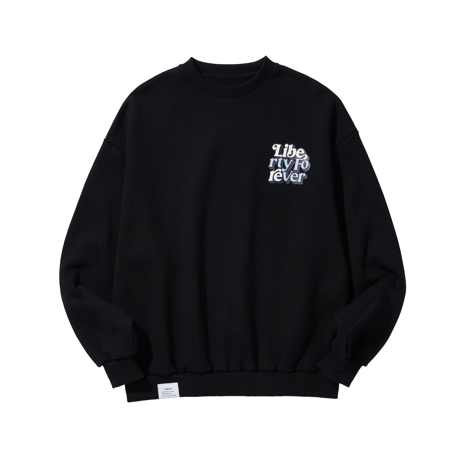 LIBERE / LOGO CREW SWEAT / BLACK / Sサイズ