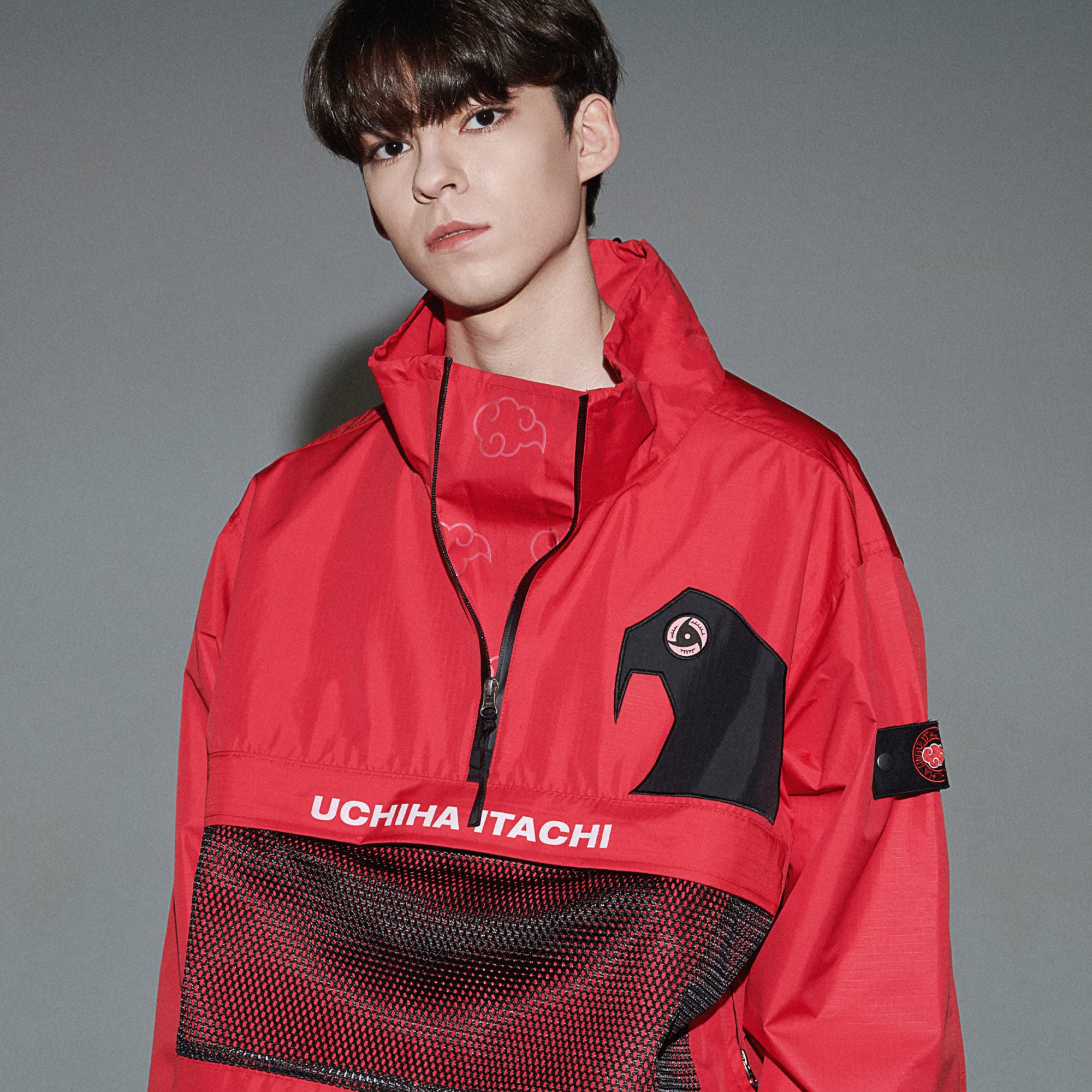 TEAM-AK PULLOVER JACKET / RED