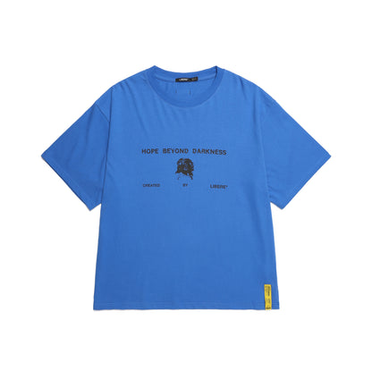 FLOWER BONE TEE / BLUE