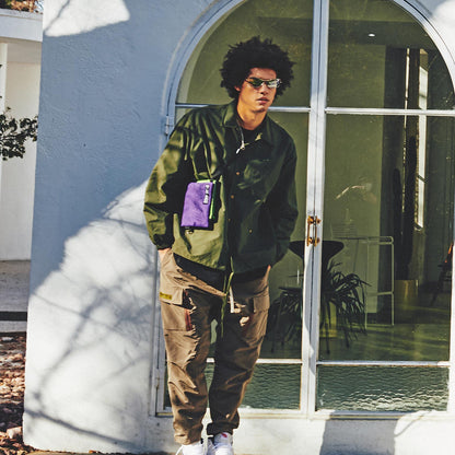TWOFACE SHOLDER BAG / GREEN PURPLE