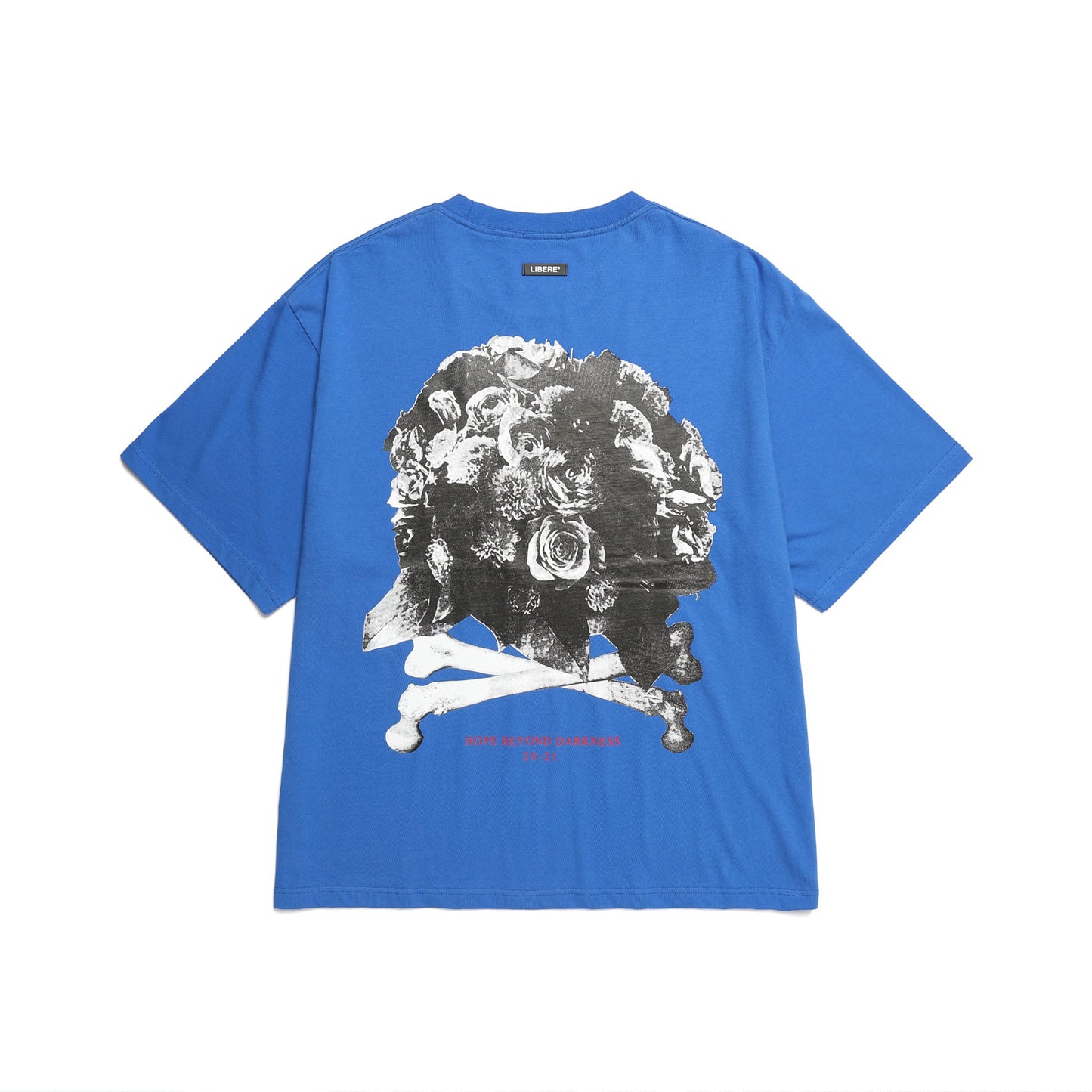 FLOWER BONE TEE / BLUE