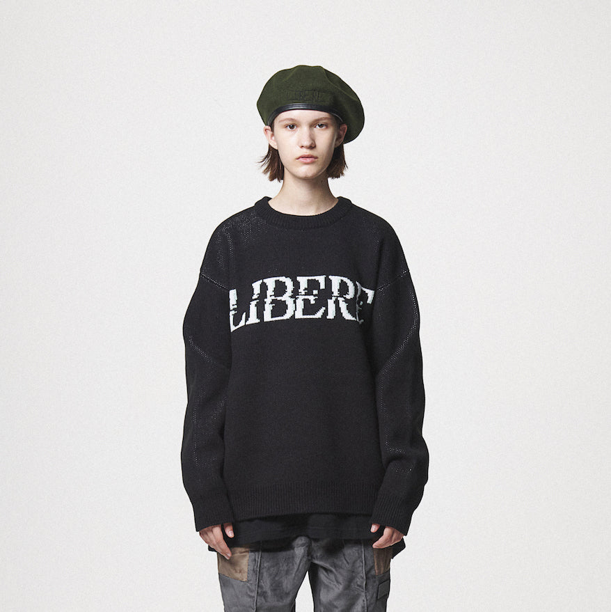 21 LOGO KNIT / BLACK