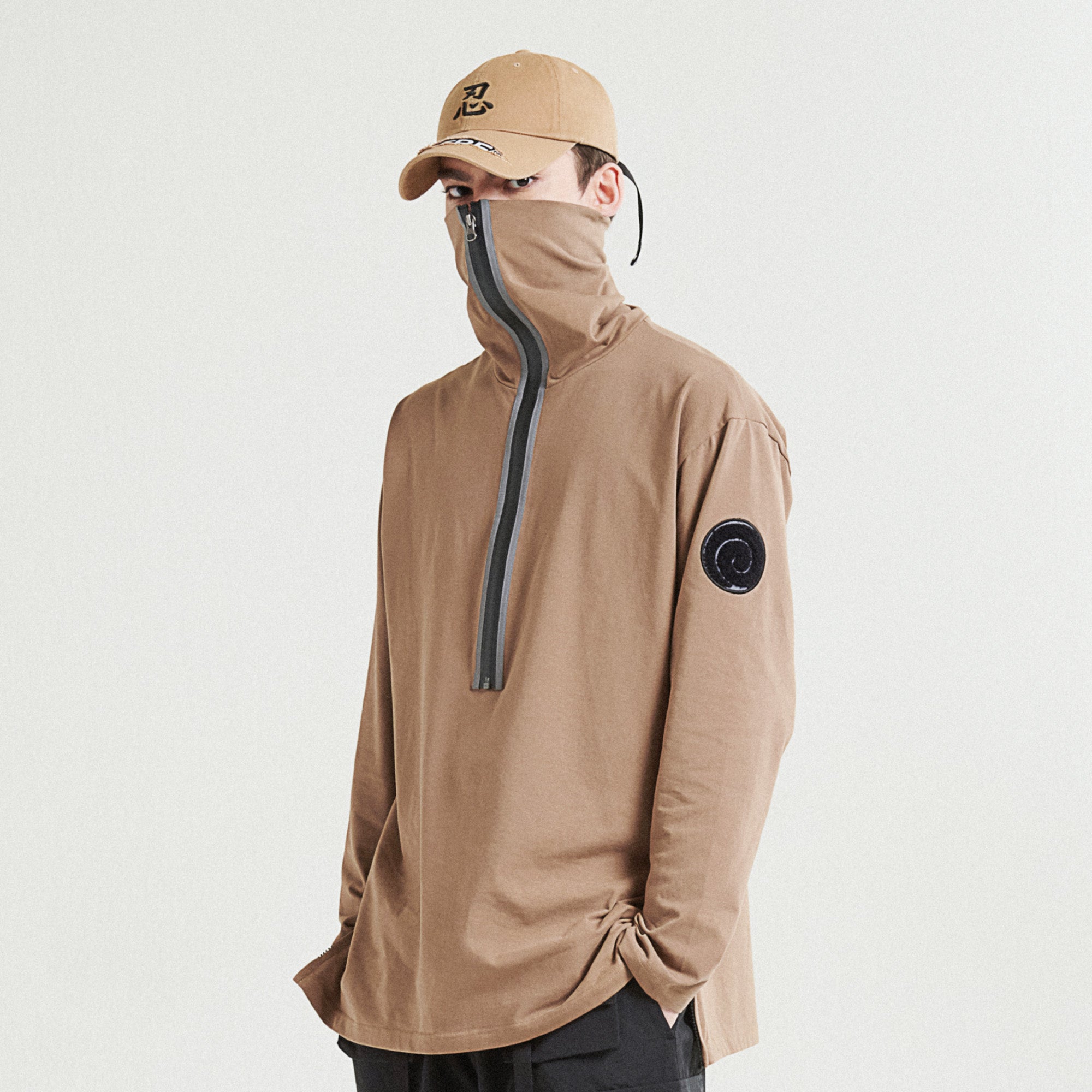 NINJA NECK SHIRT / KHAKI