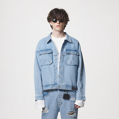 21 DENIM JACKET / SKY BLUE