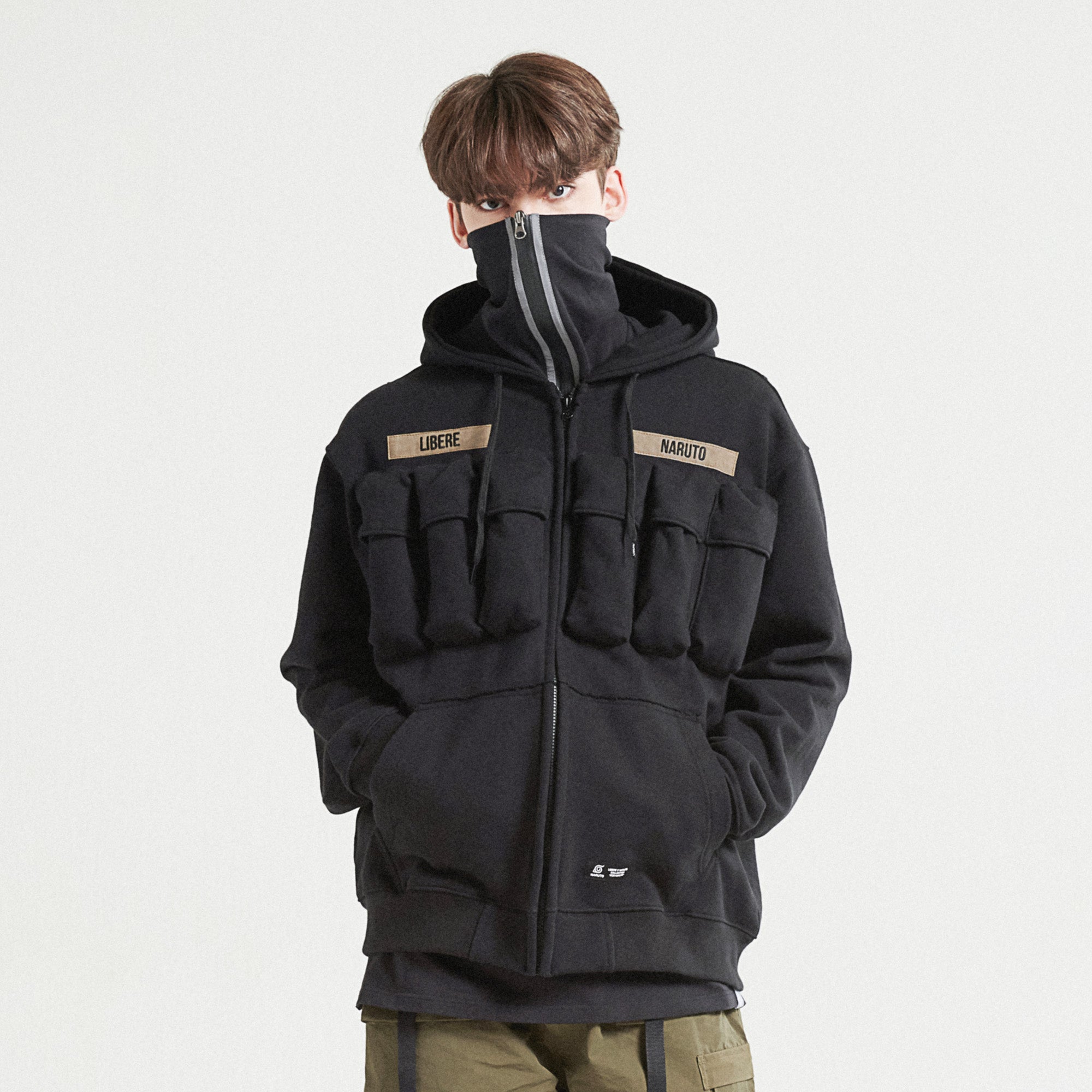 TACTIICAL ZIP-UP HOODIE / BLACK