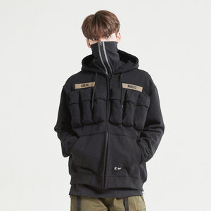 TACTIICAL ZIP-UP HOODIE / BLACK