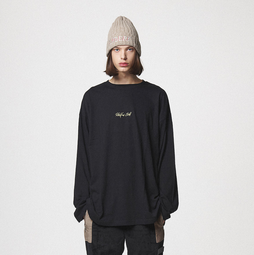 CURSIVE LONG SLEEVE / BLACK