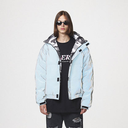 REVERSIBLE DOWN JACKET / SILVER