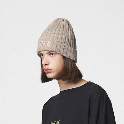 GLITCH BEANIE / BEIGE