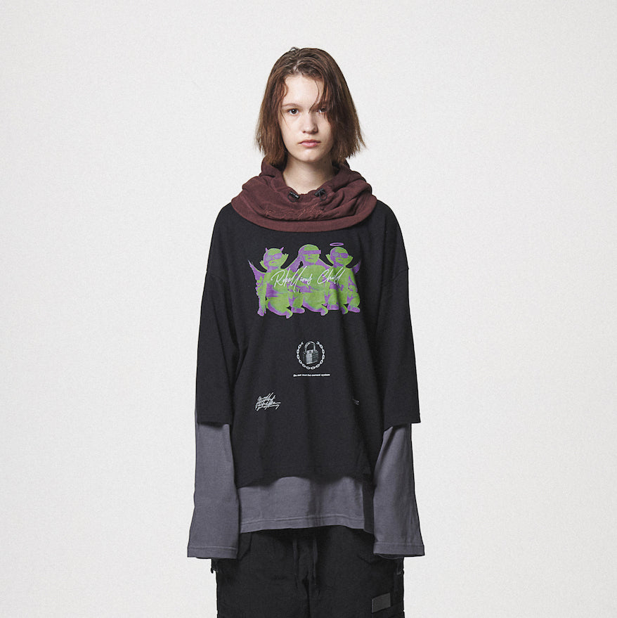 LAYERED LONG SLEEVE / BLACK