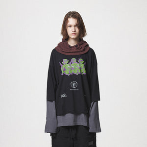 LAYERED LONG SLEEVE / BLACK
