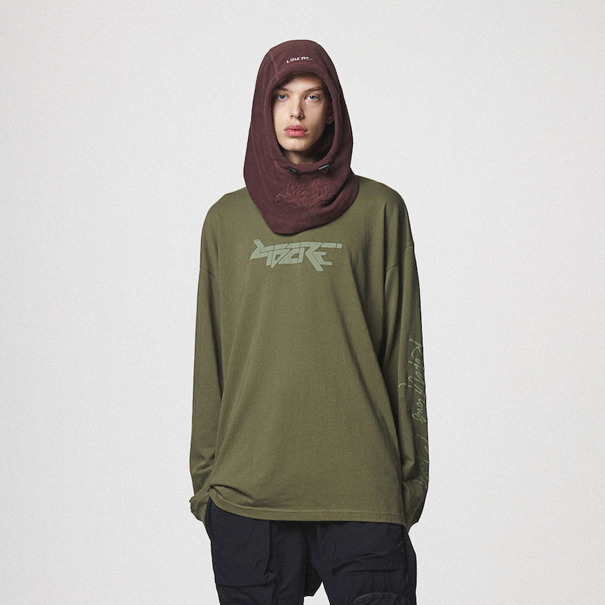 CYBER FONT LOGO LONG SLEEVE / KHAKI