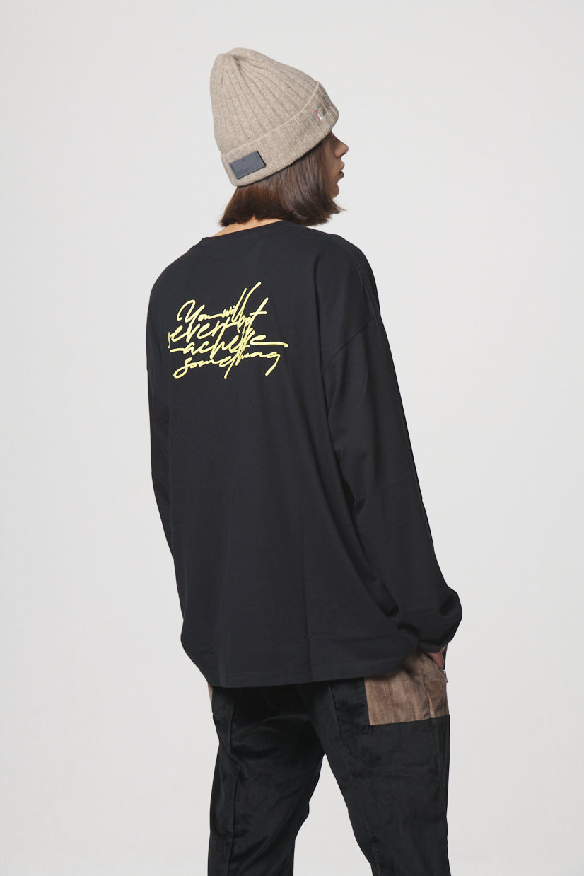 CURSIVE LONG SLEEVE / BLACK