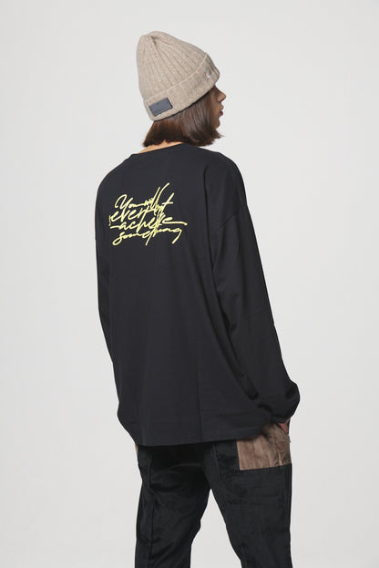 CURSIVE LONG SLEEVE / BLACK