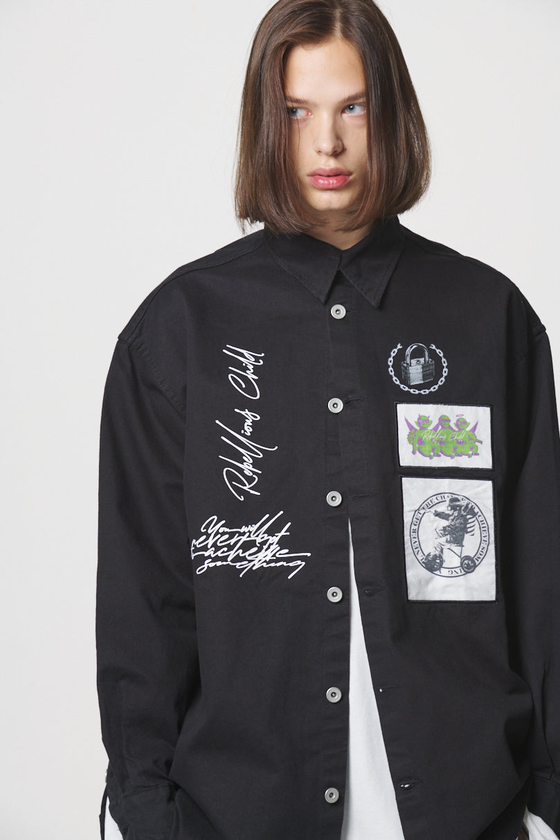 COLLAGE SHIRTS / BLACK