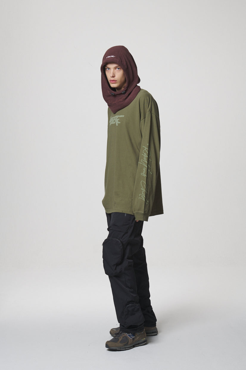 CYBER FONT LOGO LONG SLEEVE / KHAKI