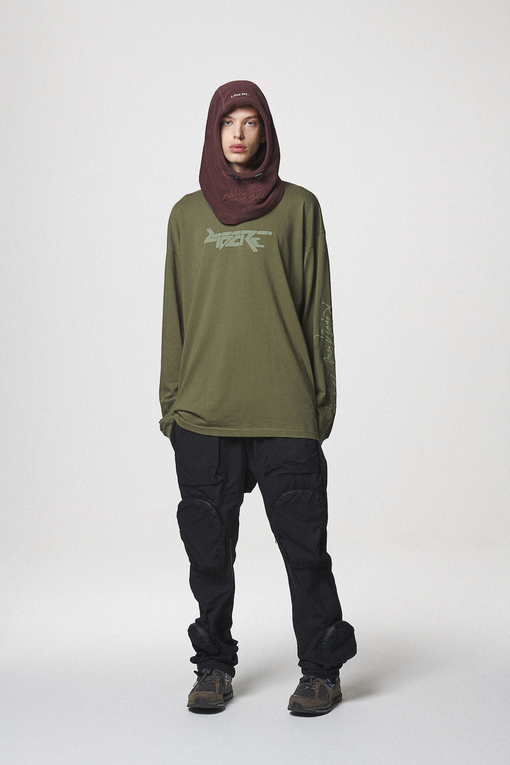 CYBER FONT LOGO LONG SLEEVE / KHAKI