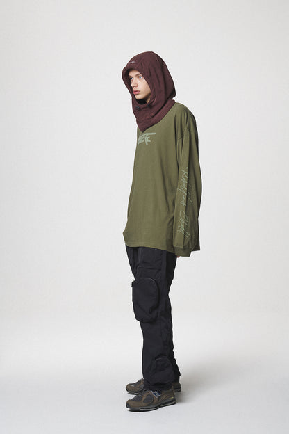 CYBER FONT LOGO LONG SLEEVE / KHAKI