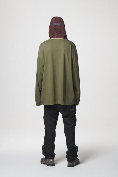 CYBER FONT LOGO LONG SLEEVE / KHAKI