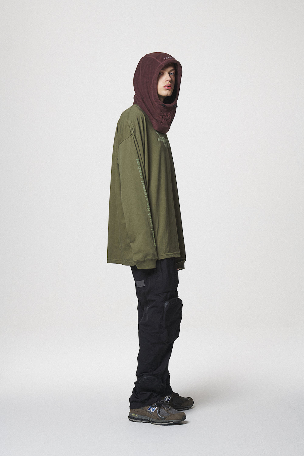 CYBER FONT LOGO LONG SLEEVE / KHAKI