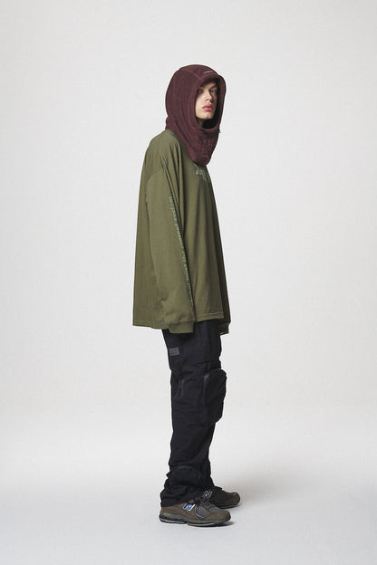 CYBER FONT LOGO LONG SLEEVE / KHAKI