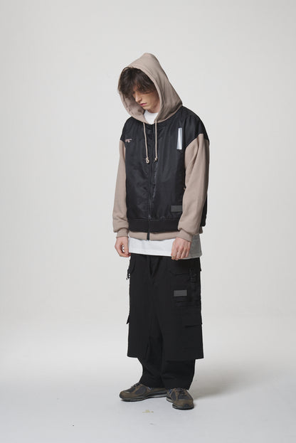 LAYERED WIDE PANTS / BLACK