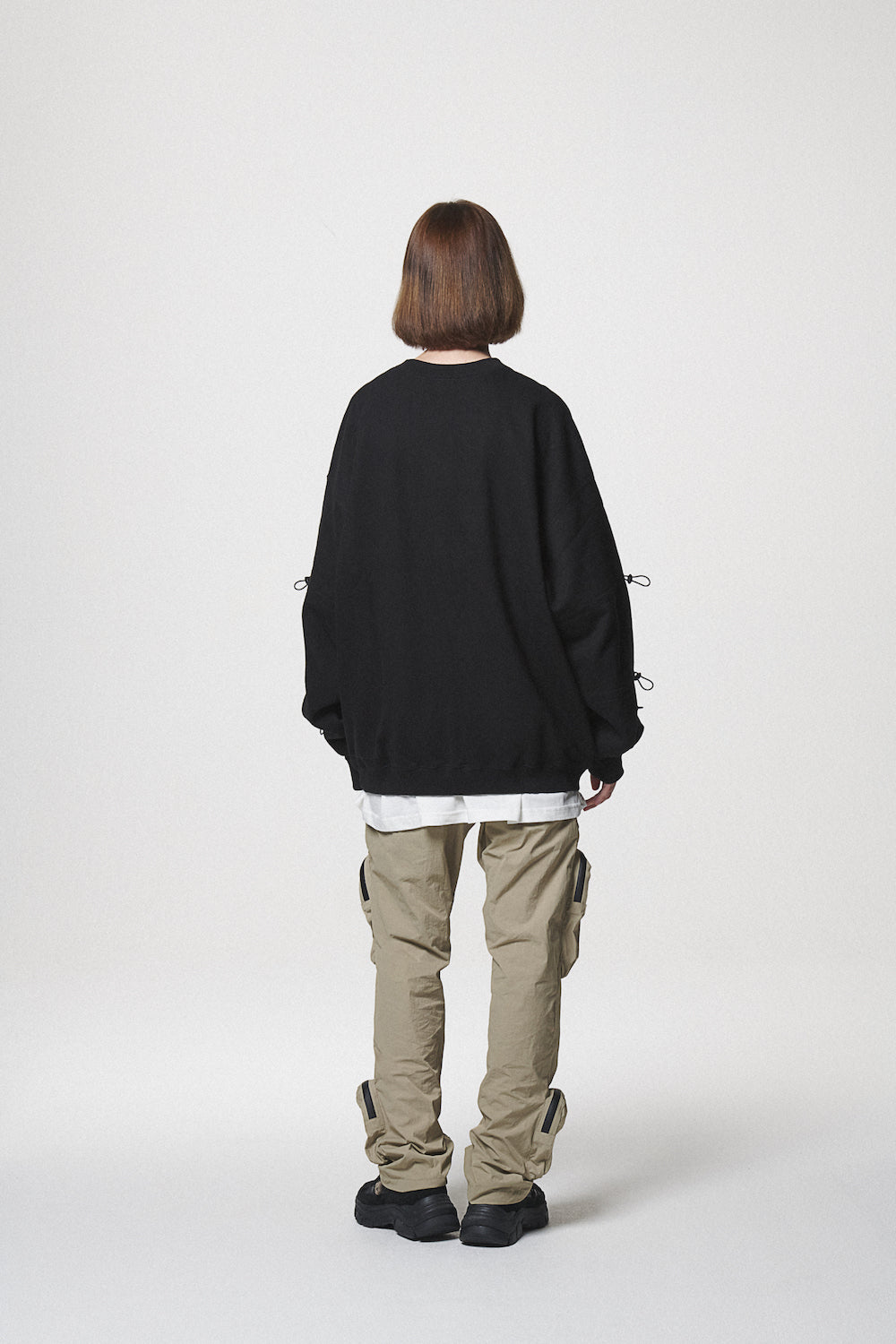 STRING SWEAT SHIRTS / BLACK