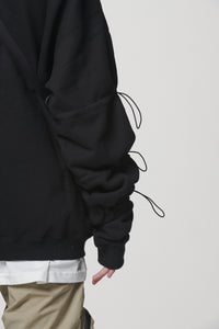STRING SWEAT SHIRTS / BLACK