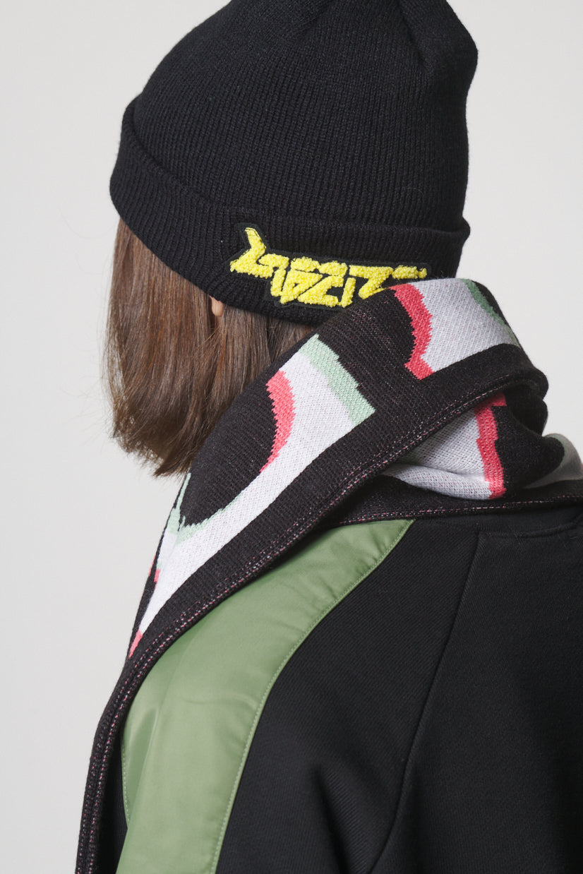 PIXEL LOGO BEANIE / BLACK