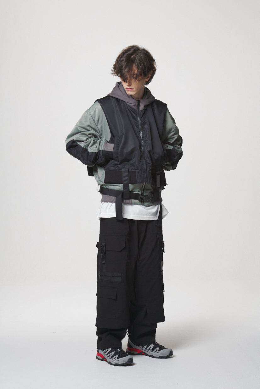 COMBINATION MA-1 JACKET / BLACK