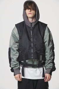 COMBINATION MA-1 JACKET / BLACK