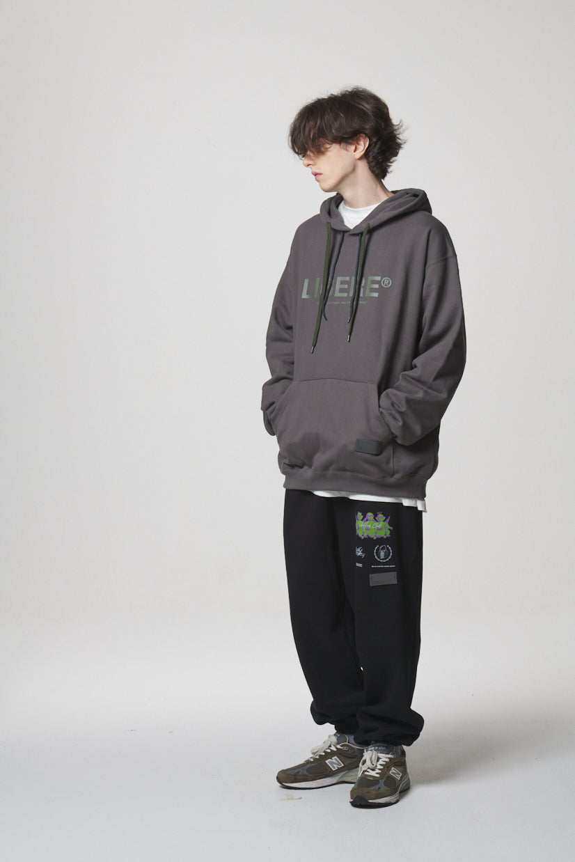 21 LOGO HOODIE / CHARCOAL
