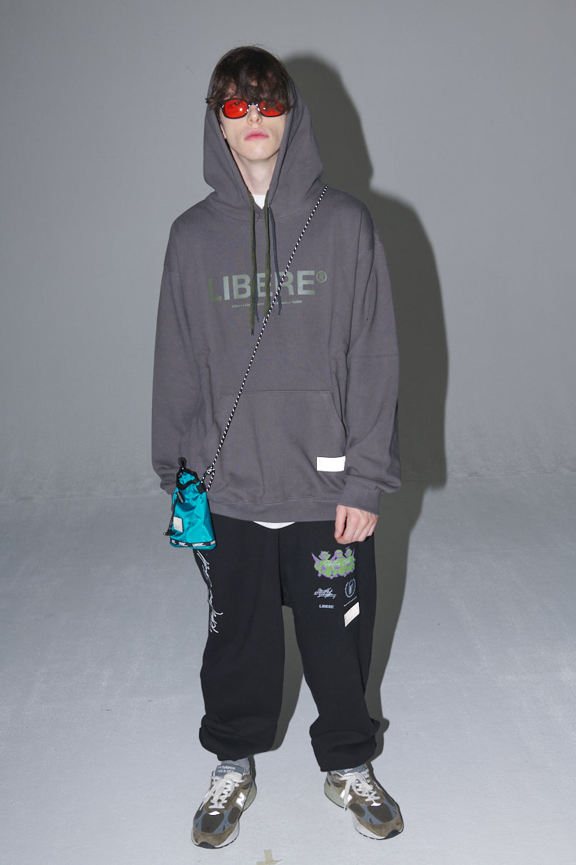21 LOGO HOODIE / CHARCOAL
