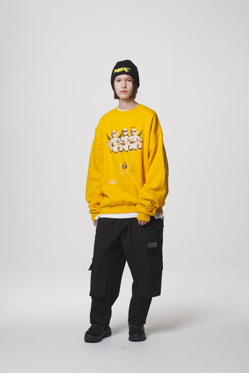 LAYERED WIDE PANTS / BLACK