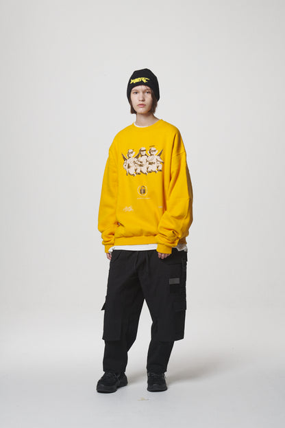 LAYERED WIDE PANTS / BLACK