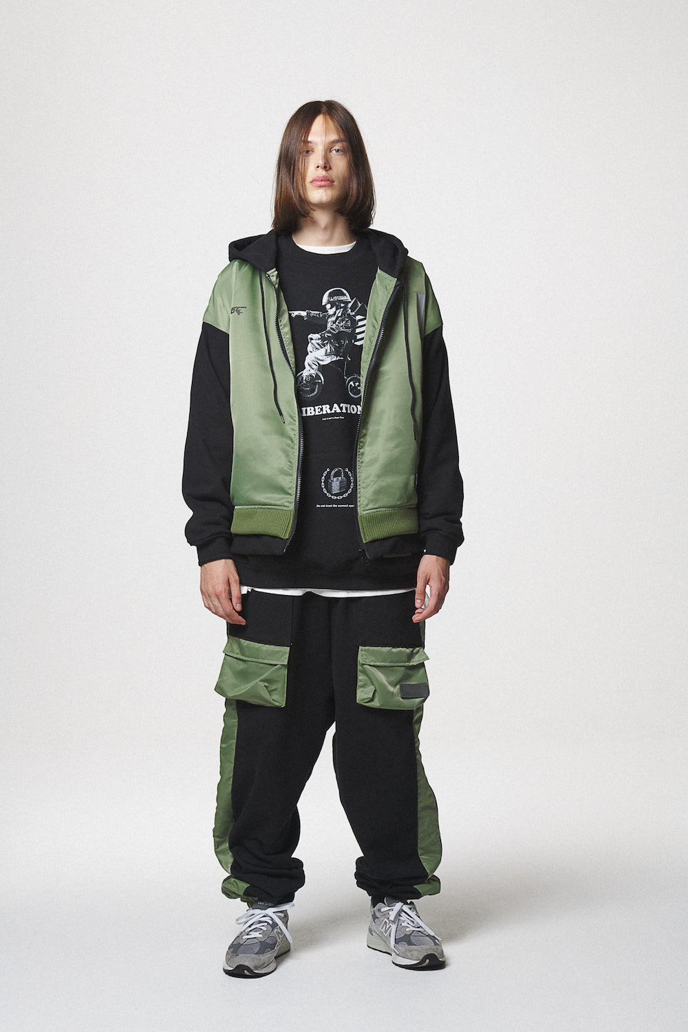 MA-1 MK3 ZIP-UP HOODIE / BLACK