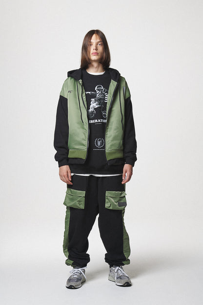 MA-1 MK3 ZIP-UP HOODIE / BLACK