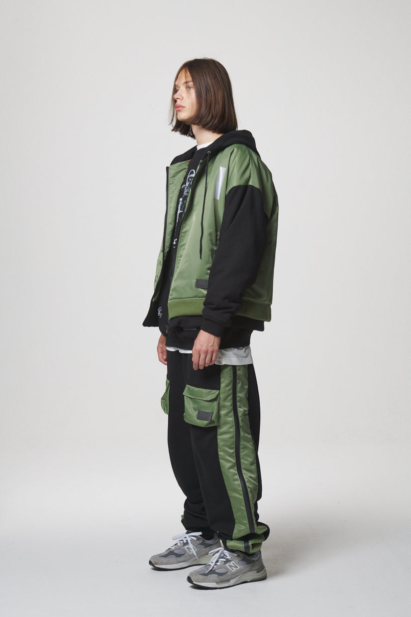 MA-1 MK3 ZIP-UP HOODIE / BLACK
