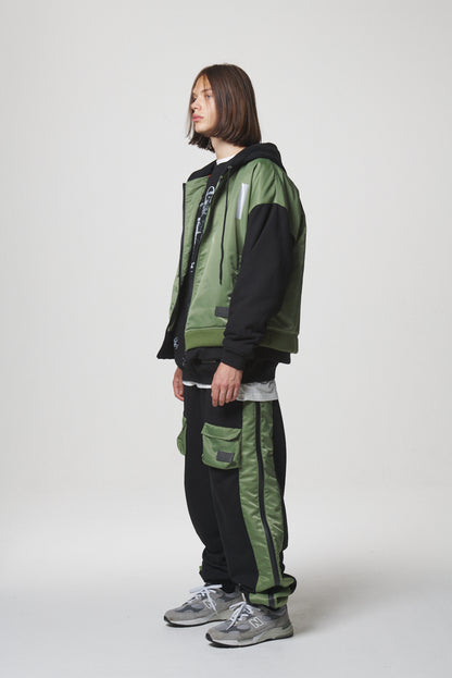 MA-1 MK3 ZIP-UP HOODIE / BLACK