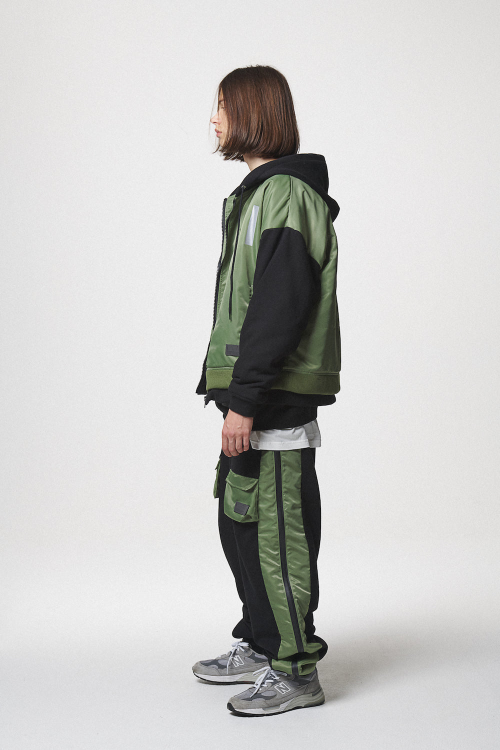 MA-1 MK3 ZIP-UP HOODIE / BLACK