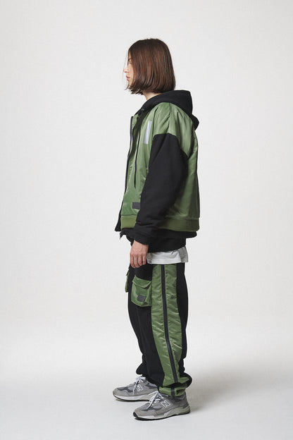 MA-1 MK3 ZIP-UP HOODIE / BLACK