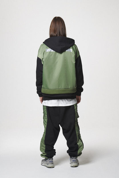 MA-1 MK3 ZIP-UP HOODIE / BLACK