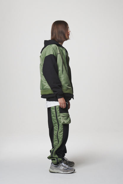 MA-1 MK3 ZIP-UP HOODIE / BLACK