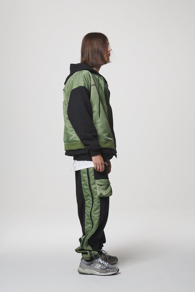 MA-1 MK3 ZIP-UP HOODIE / BLACK