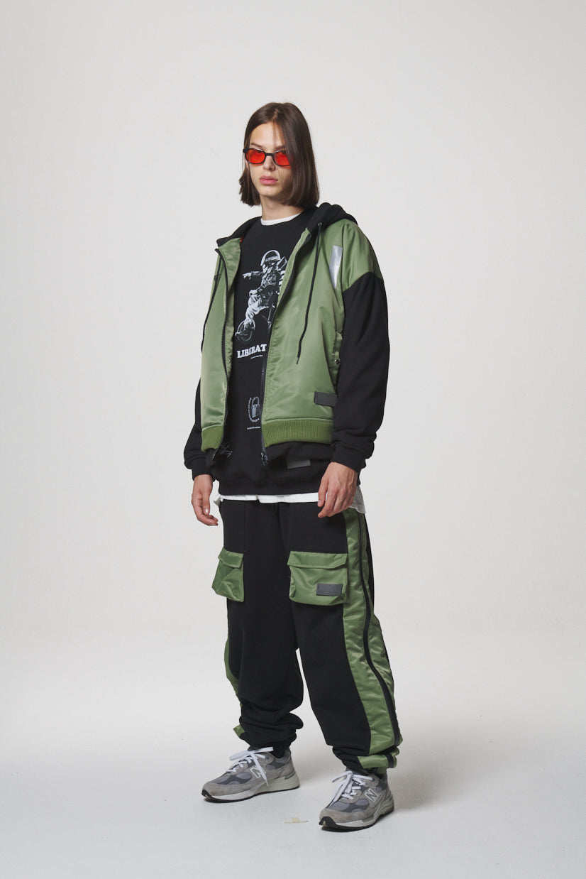 MA-1 MK3 ZIP-UP HOODIE / BLACK
