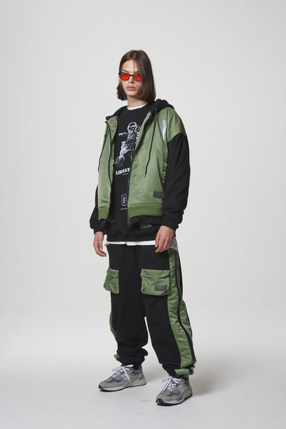 MA-1 MK3 ZIP-UP HOODIE / BLACK