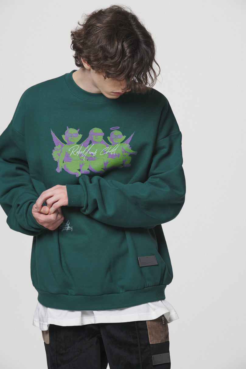 ANGEL BABIES SWEAT SHIRTS / GREEN