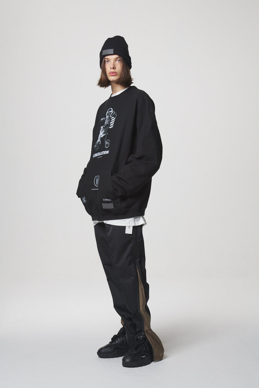 SIDE ZIP PANTS / BLACK