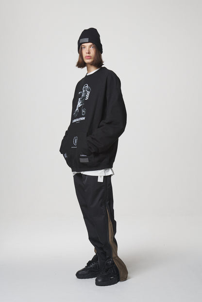 SIDE ZIP PANTS / BLACK