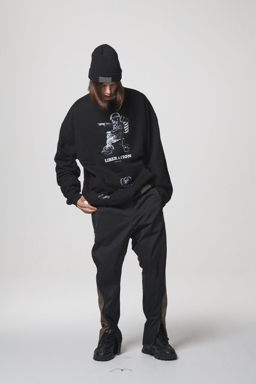 SIDE ZIP PANTS / BLACK